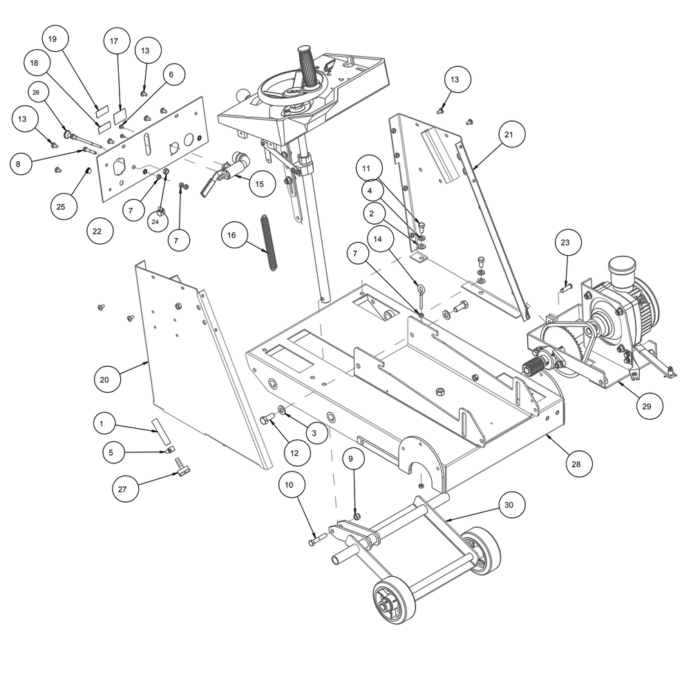 Section 06 Diagram and Parts List for MK-2425KSP 170957 MK Diamond Concrete Saw